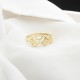Glorria 14k Solid Gold Heart Motif Clover Ring Glorria 14k Solid Gold Heart Motif Clover Ring