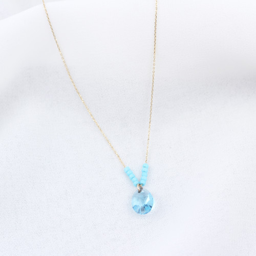 Glorria 14k Solid Gold Drop Necklace Glorria 14k Solid Gold Drop Necklace