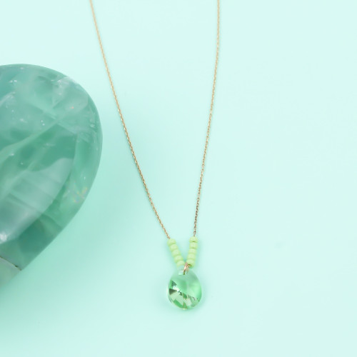 Glorria 14k Solid Gold Drop Necklace Glorria 14k Solid Gold Drop Necklace