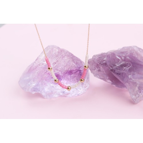 Glorria 14k Solid Gold Ball Bead Necklace Glorria 14k Solid Gold Ball Bead Necklace