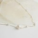 Glorria 14k Solid Gold Pearl Necklace
