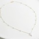 Glorria 14k Solid Gold Opal Cross Pearl Necklace