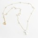Glorria 14k Solid Gold Opal Cross Pearl Necklace