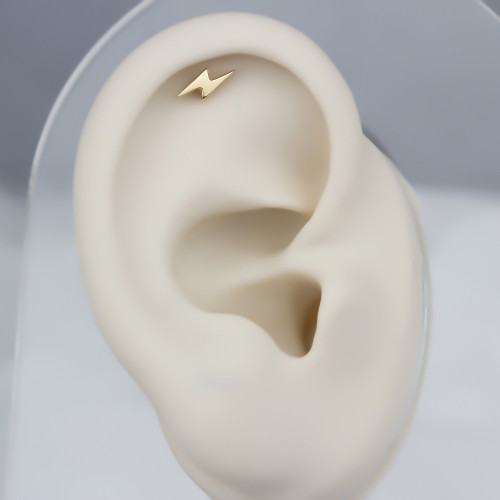 Glorria 14k Solid Gold Lightning Helix Piercing Glorria 14k Solid Gold Lightning Helix Piercing
