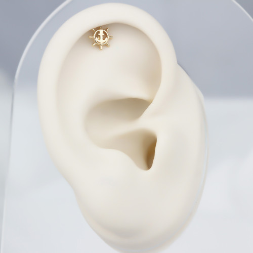 Glorria 14k Solid Gold Helix Helix Piercing Glorria 14k Solid Gold Helix Helix Piercing