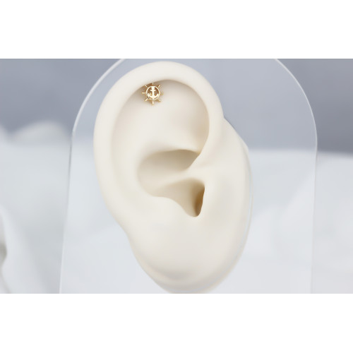 Glorria 14k Solid Gold Helix Helix Piercing Glorria 14k Solid Gold Helix Helix Piercing