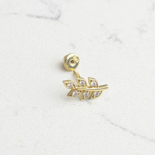 Glorria 14k Solid Gold Leaf Helix Piercing Glorria 14k Solid Gold Leaf Helix Piercing