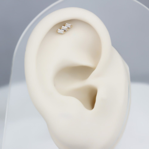 Glorria 14k Solid Gold Geometric Helix Piercing