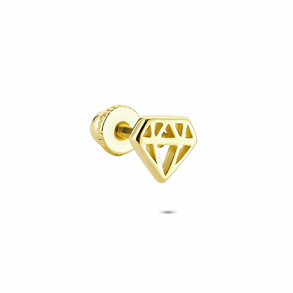 Glorria 14k Solid Gold Diamond Helix Piercing