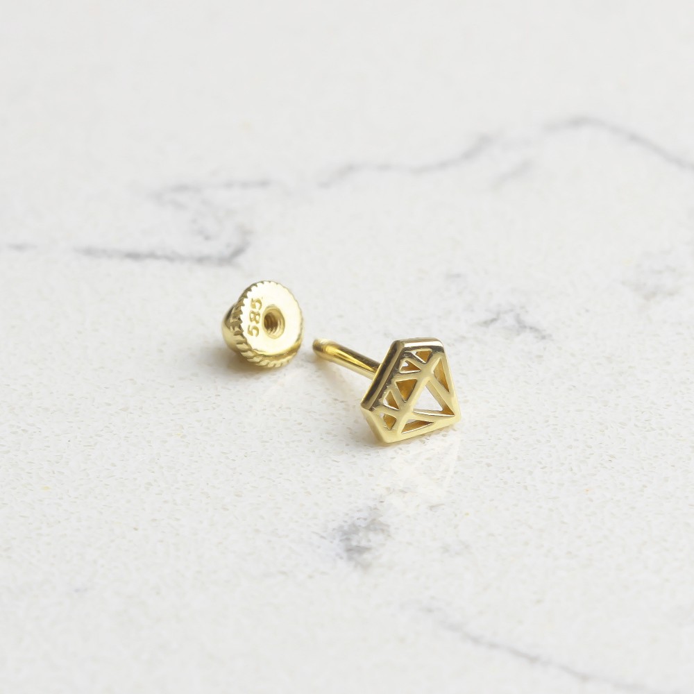 Glorria 14k Solid Gold Diamond Helix Piercing Glorria 14k Solid Gold Diamond Helix Piercing