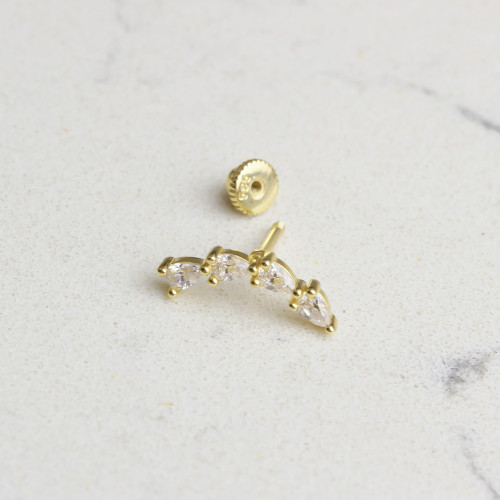 Glorria 14k Solid Gold Geometric Helix Piercing Glorria 14k Solid Gold Geometric Helix Piercing