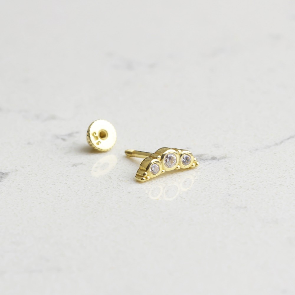 Glorria 14k Solid Gold Angel Wing Helix Piercing