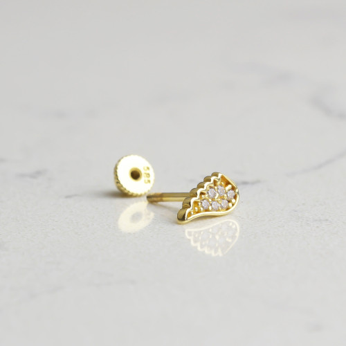 Glorria 14k Solid Gold Angel Wing Helix Piercing Glorria 14k Solid Gold Angel Wing Helix Piercing