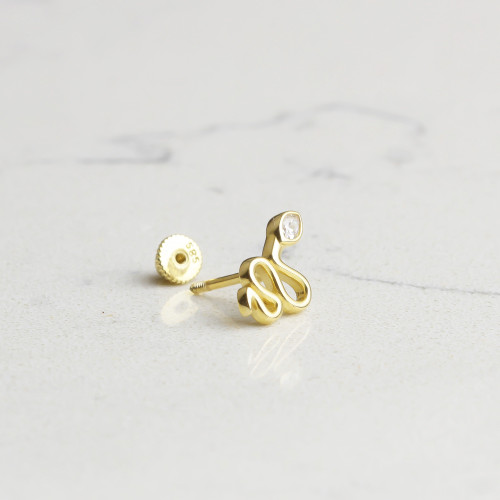 Glorria 14k Solid Gold Snake Helix Piercing