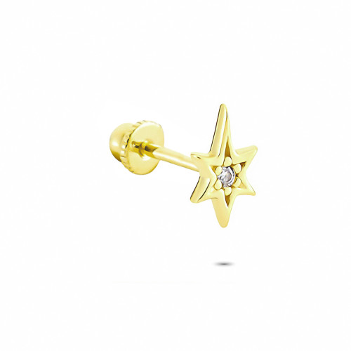 Glorria 14k Solid Gold Pole Star Helix Piercing Glorria 14k Solid Gold Pole Star Helix Piercing