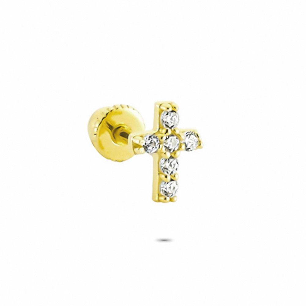 Glorria 14k Solid Gold Cross Helix Piercing