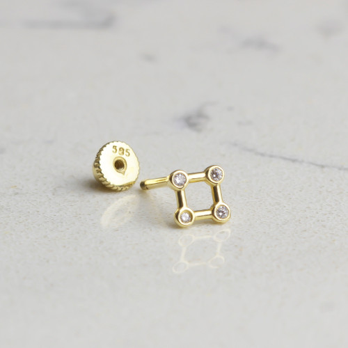 Glorria 14k Solid Gold Geometric Helix Piercing Glorria 14k Solid Gold Geometric Helix Piercing