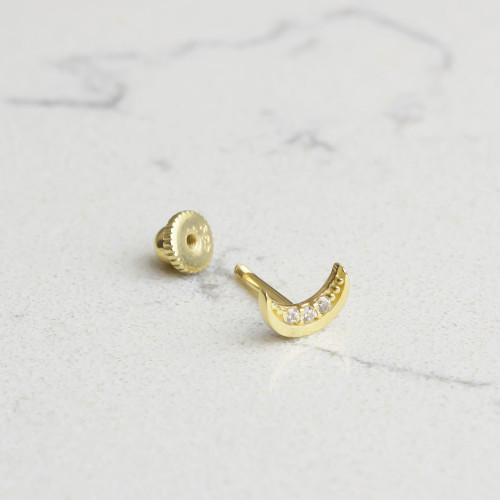 Glorria 14k Solid Gold Moon Helix Piercing Glorria 14k Solid Gold Moon Helix Piercing