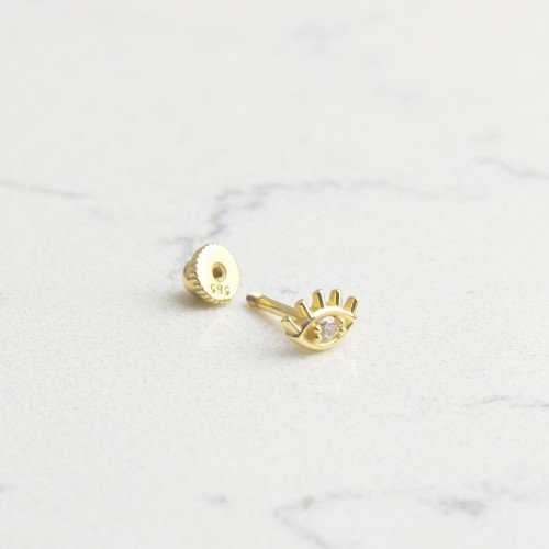 Glorria 14k Solid Gold Eye Helix Piercing Glorria 14k Solid Gold Eye Helix Piercing