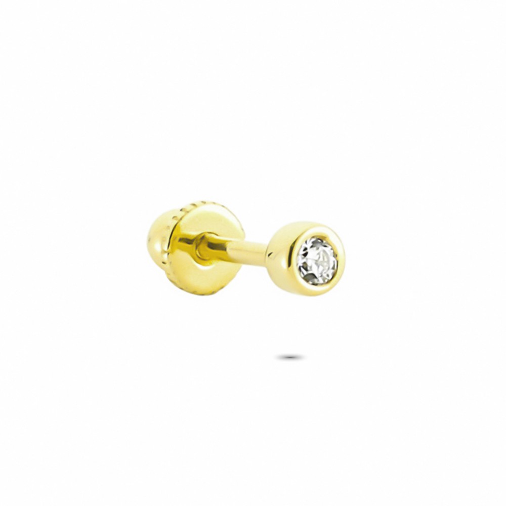 Glorria 14k Solid Gold Solitaire Helix Piercing