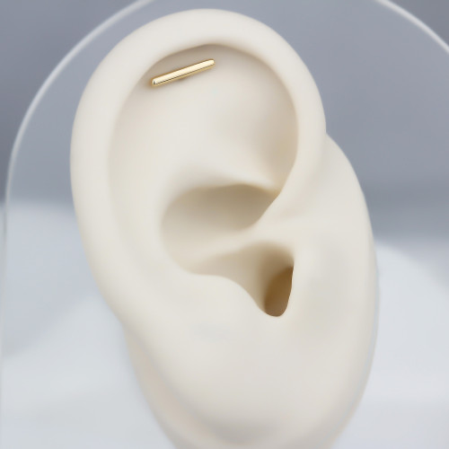 Glorria 14k Solid Gold Line Helix Piercing Glorria 14k Solid Gold Line Helix Piercing