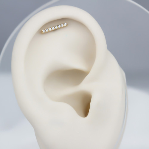 Glorria 14k Solid Gold Line Helix Piercing Glorria 14k Solid Gold Line Helix Piercing