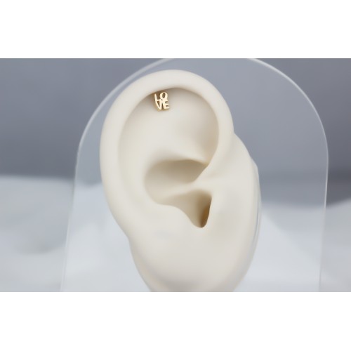 Glorria 14k Solid Gold Love Helix Piercing Glorria 14k Solid Gold Love Helix Piercing