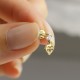 Glorria 14k Solid Gold Stone Diamond Helix Piercing