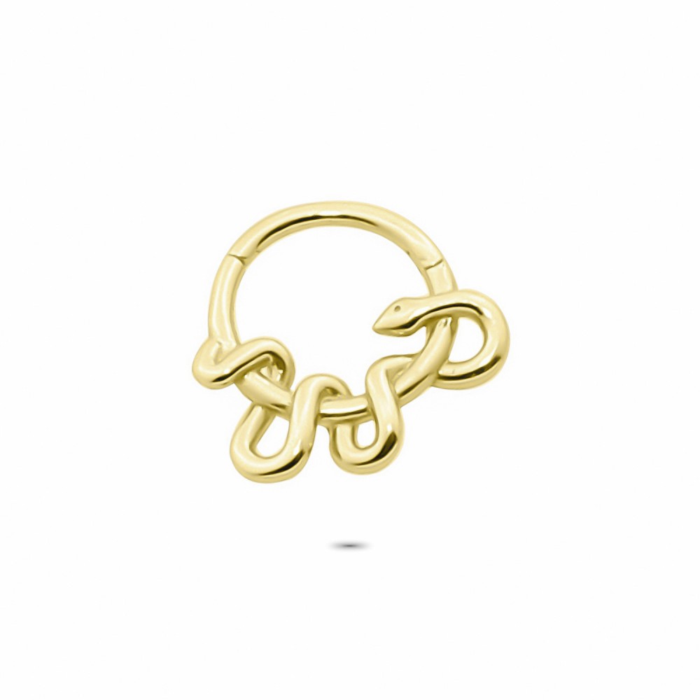 Glorria 14k Solid Gold Ring Piercing