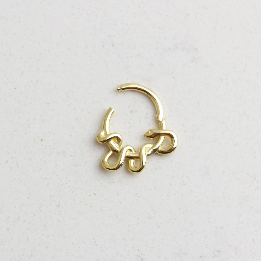 Glorria 14k Solid Gold Ring Piercing
