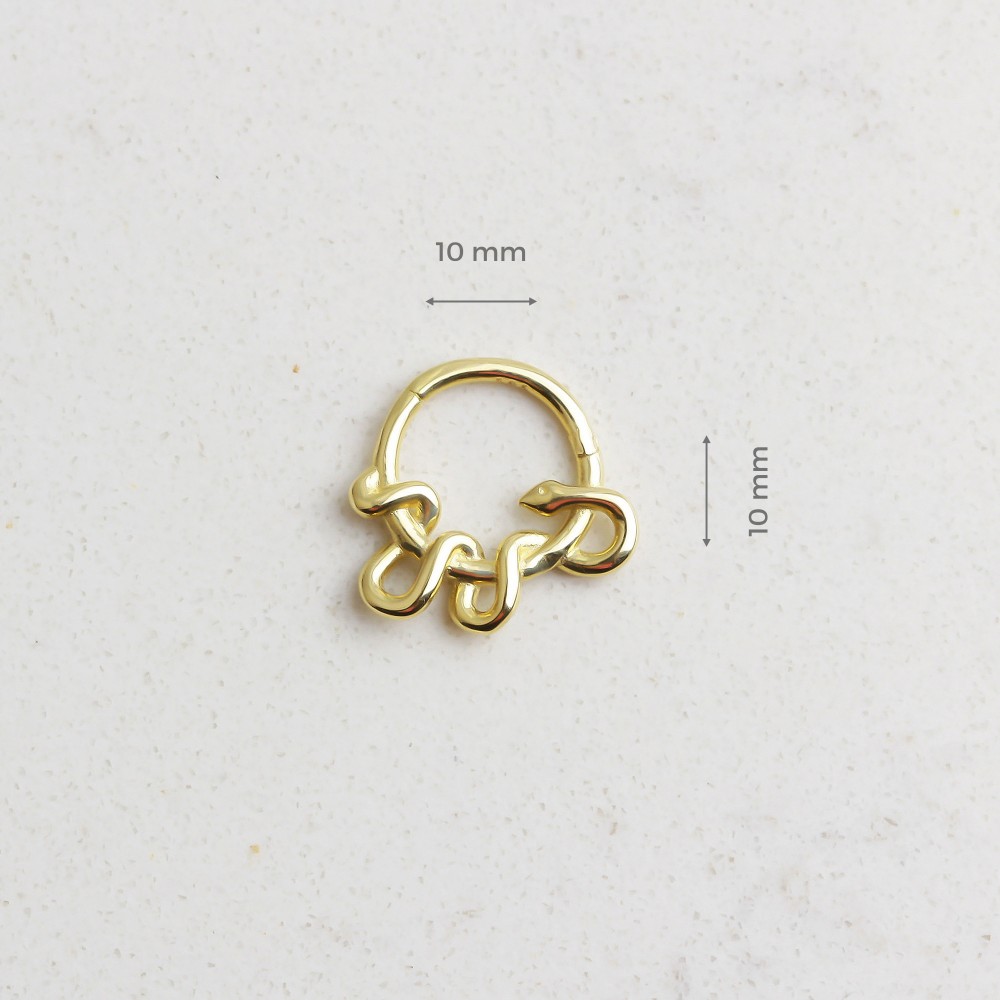 Glorria 14k Solid Gold Ring Piercing