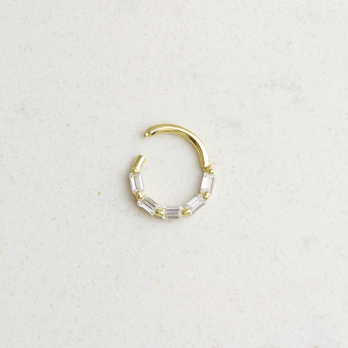 Glorria 14k Solid Gold Geometric Ring Piercing Glorria 14k Solid Gold Geometric Ring Piercing
