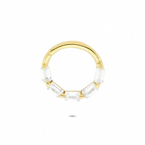 Glorria 14k Solid Gold Geometric Ring Piercing Glorria 14k Solid Gold Geometric Ring Piercing