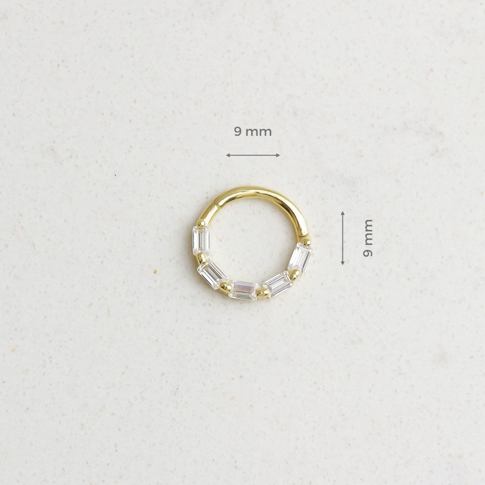 Glorria 14k Solid Gold Geometric Ring Piercing Glorria 14k Solid Gold Geometric Ring Piercing