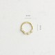 Glorria 14k Solid Gold Stone Ring Piercing Glorria 14k Solid Gold Stone Ring Piercing