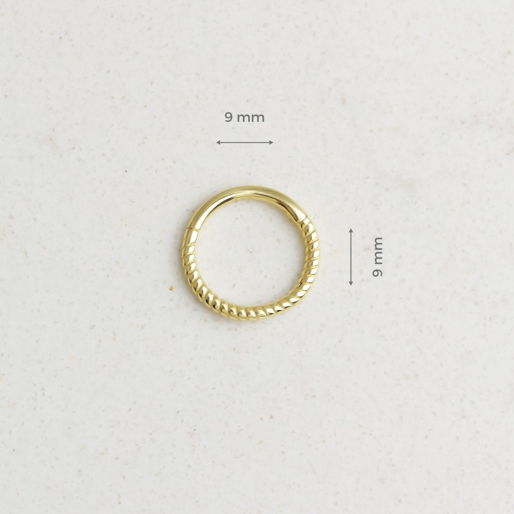 Glorria 14k Solid Gold Gourmet Ring Piercing Glorria 14k Solid Gold Gourmet Ring Piercing