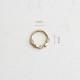 Glorria 14k Solid Gold Three Stone Ring Piercing Glorria 14k Solid Gold Three Stone Ring Piercing