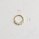 Glorria 14k Solid Gold Five Stone Ring Piercing Glorria 14k Solid Gold Five Stone Ring Piercing