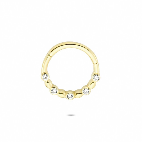 Glorria 14k Solid Gold Five Stone Ring Piercing Glorria 14k Solid Gold Five Stone Ring Piercing