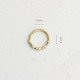 Glorria 14k Solid Gold Five Stone Ring Piercing Glorria 14k Solid Gold Five Stone Ring Piercing