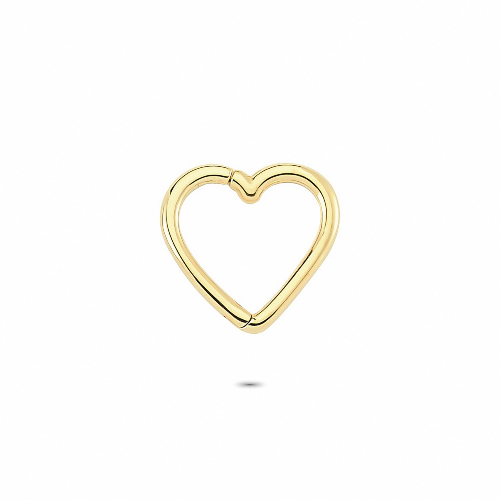 Glorria 14k Solid Gold Heart Ring Piercing