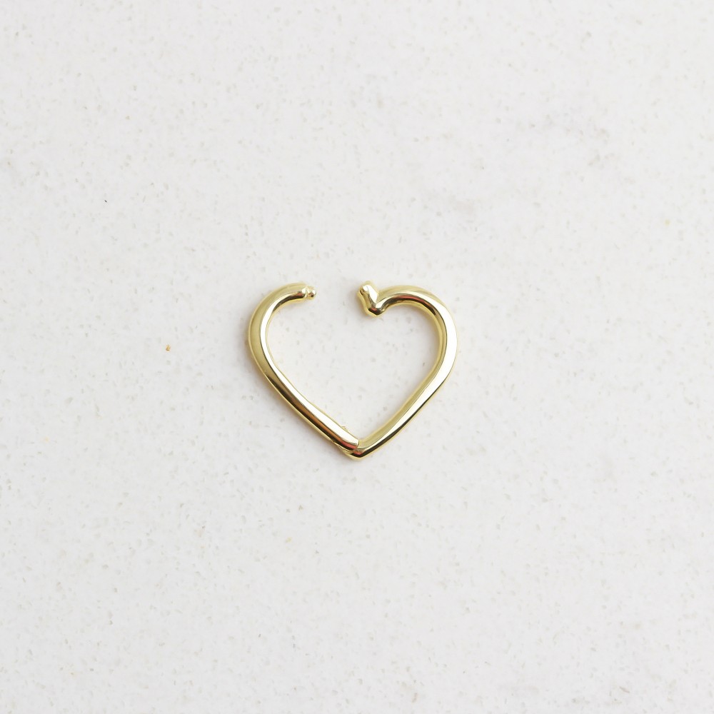 Glorria 14k Solid Gold Heart Ring Piercing Glorria 14k Solid Gold Heart Ring Piercing