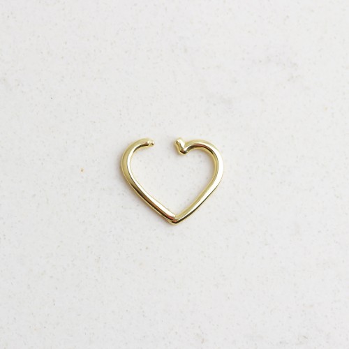 Glorria 14k Solid Gold Heart Ring Piercing Glorria 14k Solid Gold Heart Ring Piercing