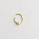 Glorria 14k Solid Gold Pearl Ring Piercing Glorria 14k Solid Gold Pearl Ring Piercing