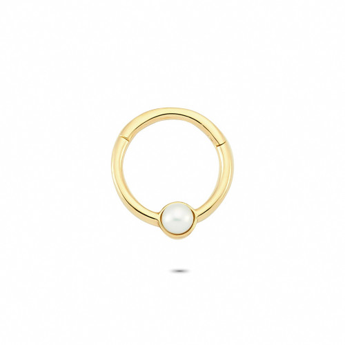 Glorria 14k Solid Gold Pearl Ring Piercing Glorria 14k Solid Gold Pearl Ring Piercing
