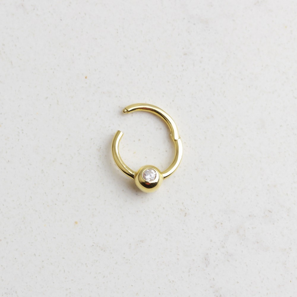 Glorria 14k Solid Gold Solitaire Ring Piercing Glorria 14k Solid Gold Solitaire Ring Piercing
