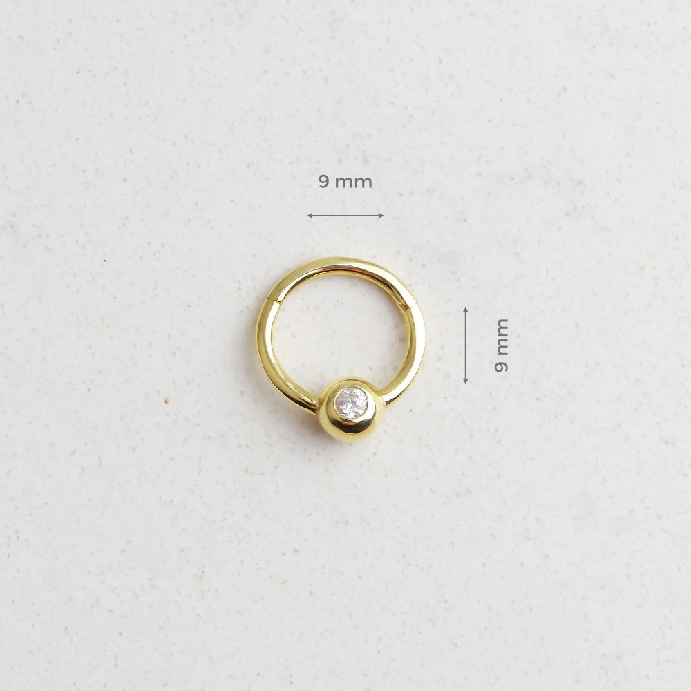 Glorria 14k Solid Gold Solitaire Ring Piercing Glorria 14k Solid Gold Solitaire Ring Piercing