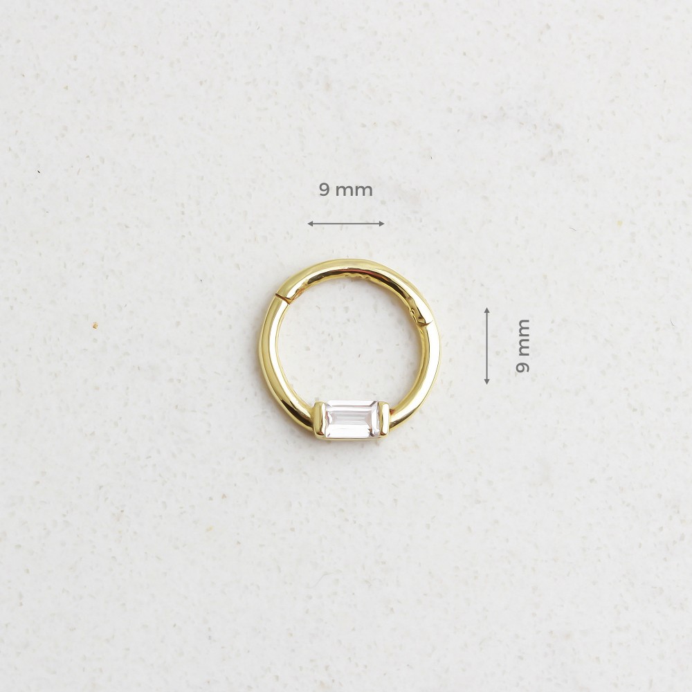 Glorria 14k Solid Gold Geometric Ring Piercing Glorria 14k Solid Gold Geometric Ring Piercing