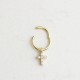 Glorria 14k Solid Gold Cross Ring Piercing Glorria 14k Solid Gold Cross Ring Piercing