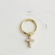 Glorria 14k Solid Gold Cross Ring Piercing Glorria 14k Solid Gold Cross Ring Piercing